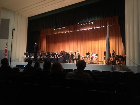 Wind Ensemble played first at the concert. One of the pieces they played was
