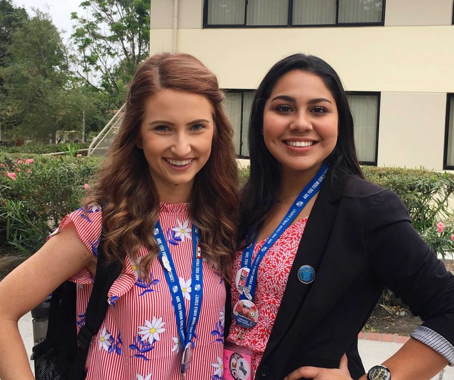 Mercado (right) sat next to Caitlin Herring (left) in the Senate, who went on to represent California in Girls Nation. Photo from: Jezel Mercado