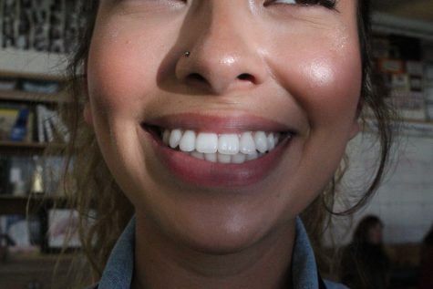 This is what senior Saida Delgadillo's teeth look like after having had traditional metal braces for four years. Photo by: Summer Yovanno