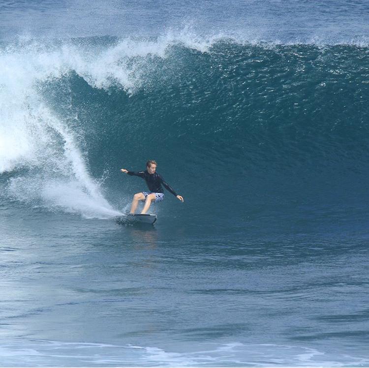 Surfing  [allows] you to see really cool things that not everyone gets to see. says John Simon, senior.  picture from: @salty_turtlz