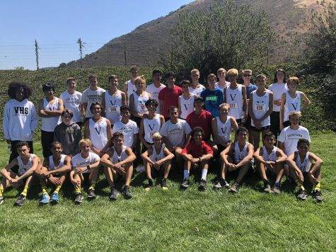 The boys cross country team keeping cool in hot weather. Photo by: Tyree Cruz