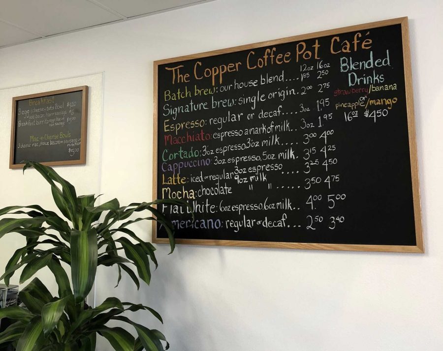 The Copper Coffee Pot offers a variety of beverages for its customers. Photo by: Tatum Luoma