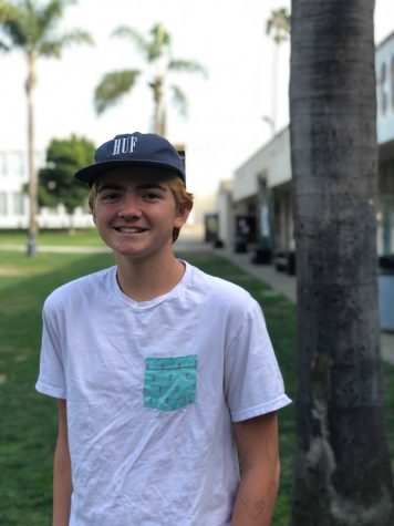 Freshman Joseph Lombardo enjoys high school much more than middle school because of friends and fun school activities. Photo by: Sally Niebergall