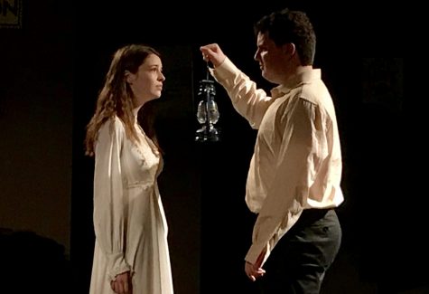 Seniors Louis Santia and Brooke Stevenson perform a scene from an altered version of Arthur Miller's play,