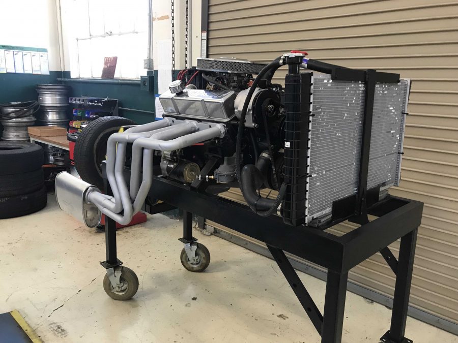 This General Motors Chevrolet 350 V8 engine will be on display during the car show. Thats the same engine that the students rebuild in the advanced auto [class],
said Hays. Photo by: Micah Wilcox