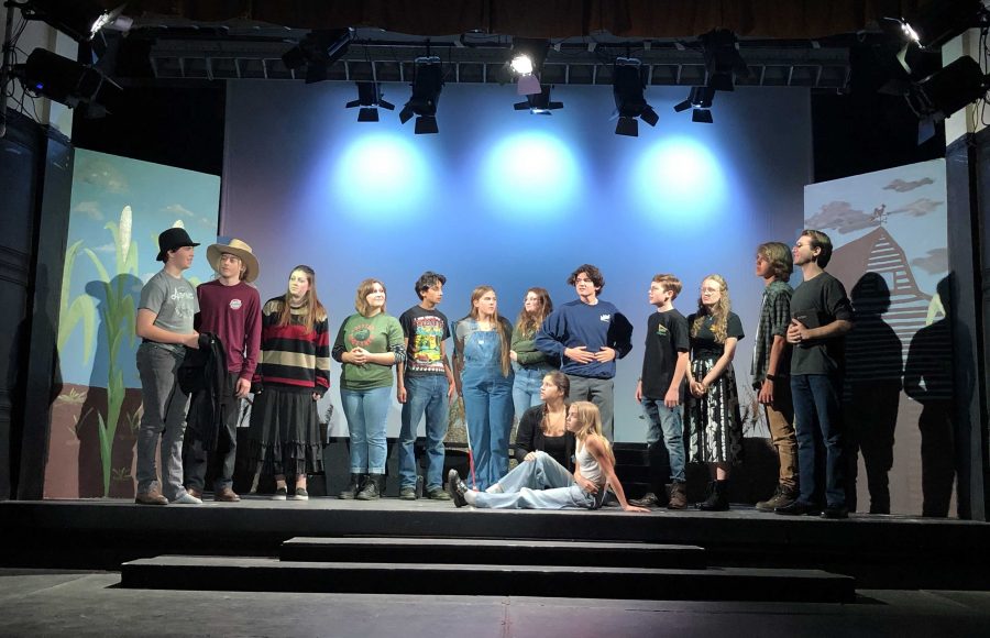 Junior Angelina Flum states that there are a bunch of interesting and funny things that keep you engaged [during the rehearsal] and that its exciting to see the play come together. Photo from junior Angelina Flum