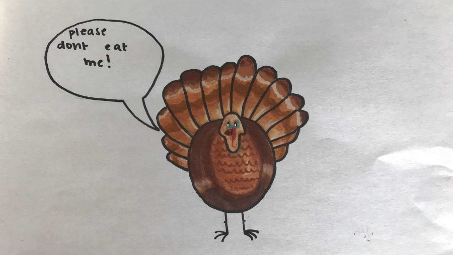 Gobble, gobble, will you be eating turkey this Thanksgiving? Drawing by: Yasmin Myers