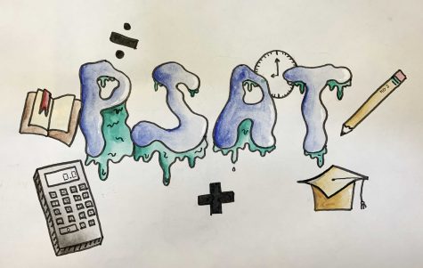 College and Career Counselor Patricia Roberts found the highest score from the 2019 PSAT was a 1440. Drawing by Yasmin Myers