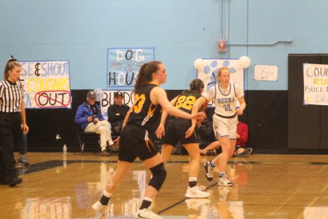 Sophomores Tiernan Philips (number 23) and Alexis Howery (number 22) on defense against Buena. Photo by: Jocelyn Lee