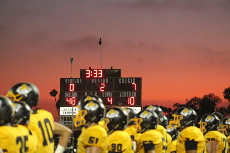 First football game of the fall 2019 season against Santa Barbara High. Photo by: Logan Wilkov