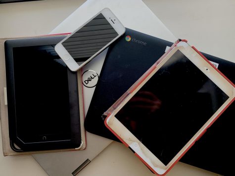 As distance learning remains in place, students have found more of their time being spent on electronic devices than when in-person learning was happening. Photo by: Anna Guerra.