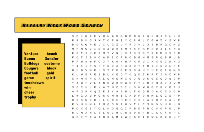 Rivalry week word search