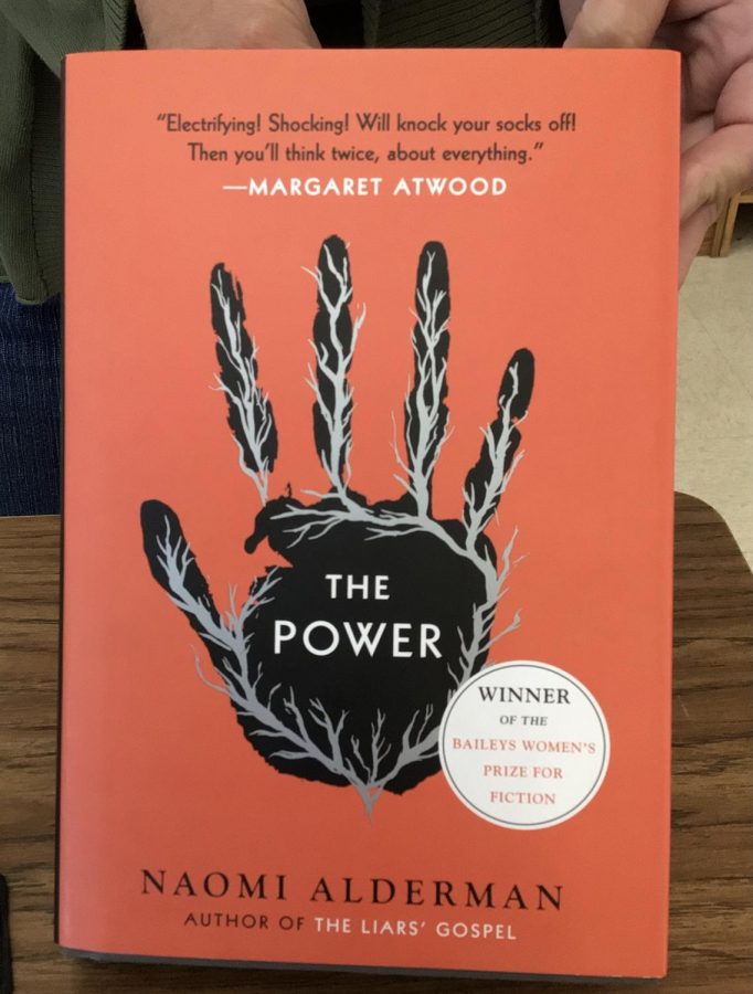 The Power by Naomi Alderman. The book was positively received by critics and readers alike. It won the Baileys Womens Prize for Fiction, as shown here. Photo by: Rowan Munoz