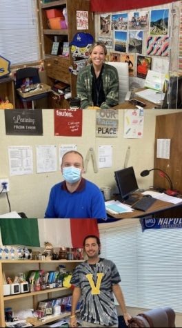 (Top to bottom) Grace Ellberg, Olivier Cougard and Claudio Lonardo. Cougard is the VHS French teacher. Italian is taught by Lonardo. Ellberg is one of the Spanish teachers. Photos by: Sophia Denzler