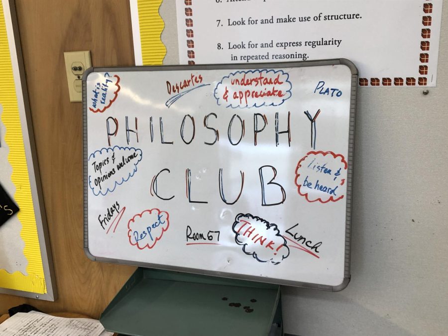 VHS Math teacher and Philosophy Club adviser Pierre Chamaa said, Philosophy club is a place where people can share their ideas and listen to other points of view in an honest, non-judgemental environment. Photo by: Alejandro Hernandez