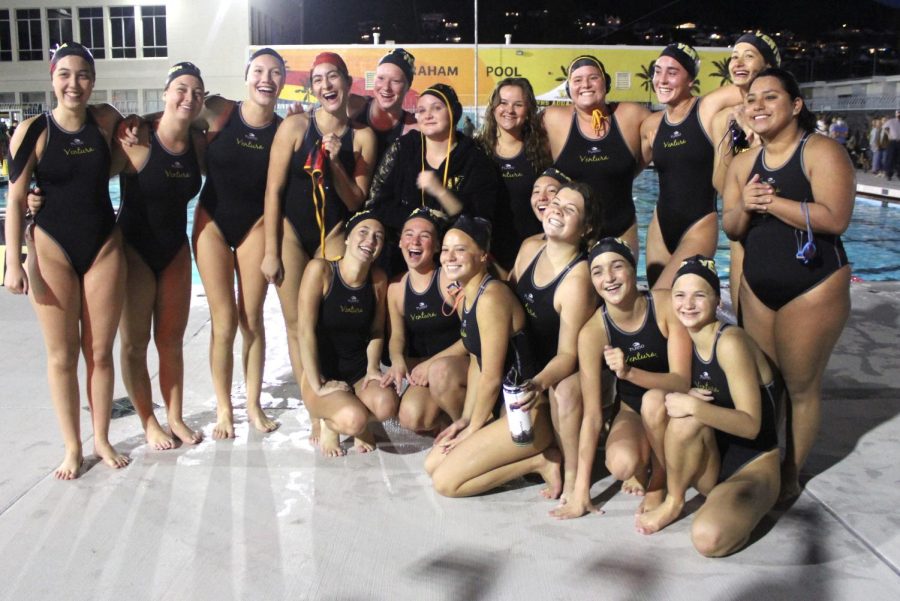 On+Feb.+9%2C+Ventura+High+School+girls+water+polo+team+took+the+win+against+Santa+Monica+High+school.+The+final+score+was+10-5+which+makes+Ventura+High+School+girls+water+polo+team+go+on+to+the+quarter+finals+of+CIF-SS+Div+2+playoffs.+Photo+by%3A+Samantha+Castaneda