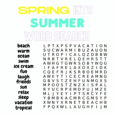 Spring into summer word search