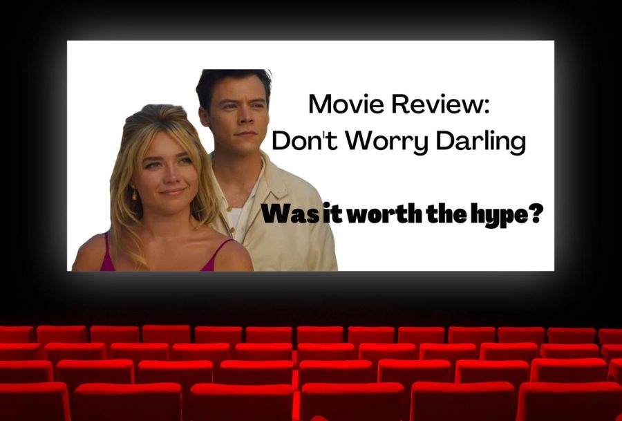 Dont+Worry+Darling+received+mixed+reviews+after+high+anticipation+and+drama+surrounding+the+cast+and+crew+days+before+its+release.+Graphic+by%3A+Ava+Mohror