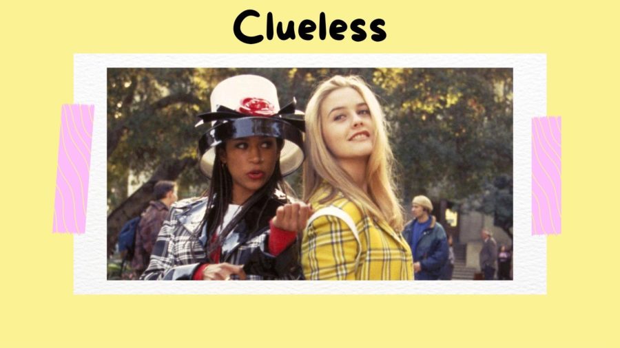The movie Clueless is filled with funny and relatable quotes such as, I know it sounds mental, but sometimes I have more fun vegging out than when I go partying. Maybe because my party clothes are so binding. This quote is said by the movies character Cher (center-right). Graphic by: Kendall Garcia
