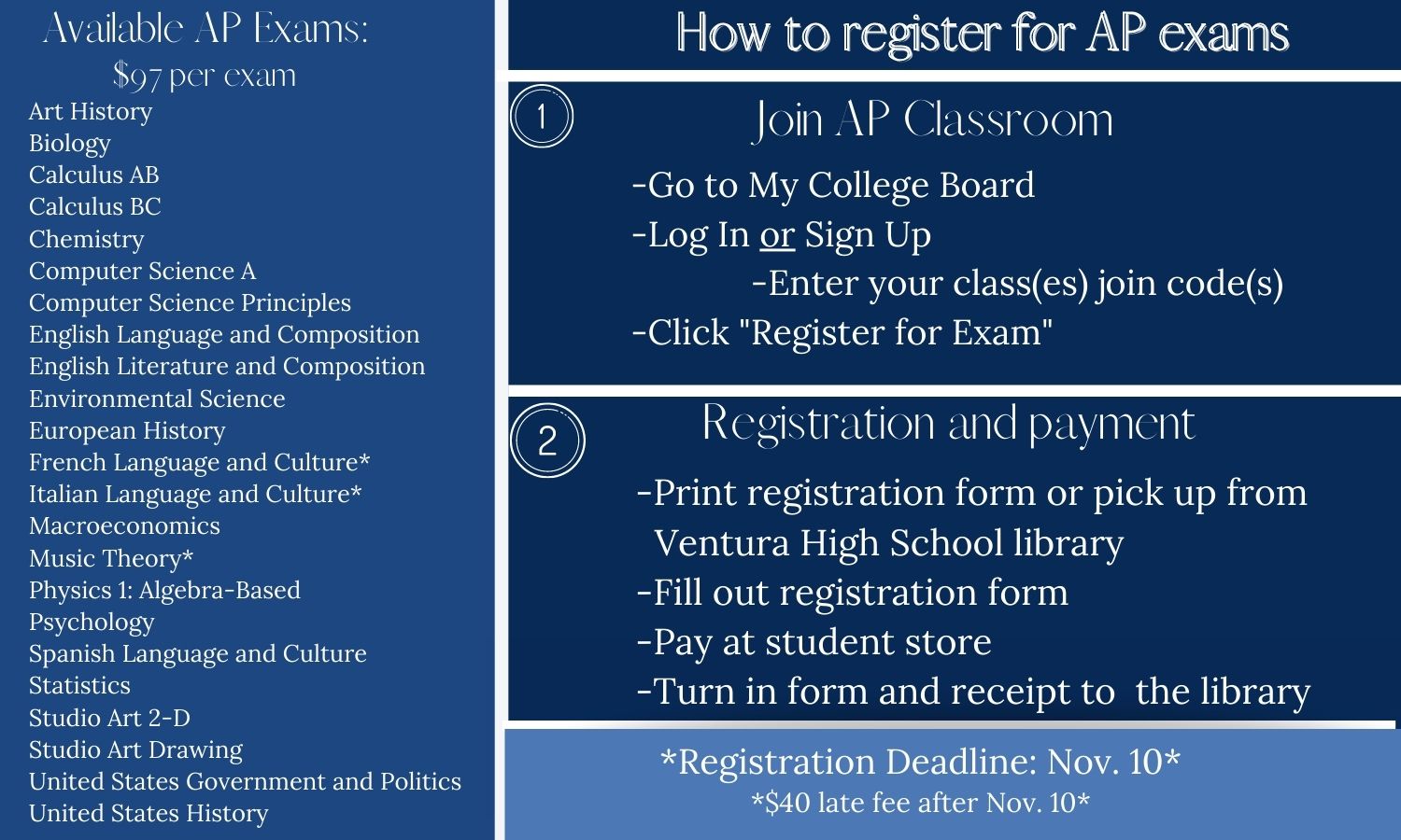 How to register for AP exams The Cougar Press