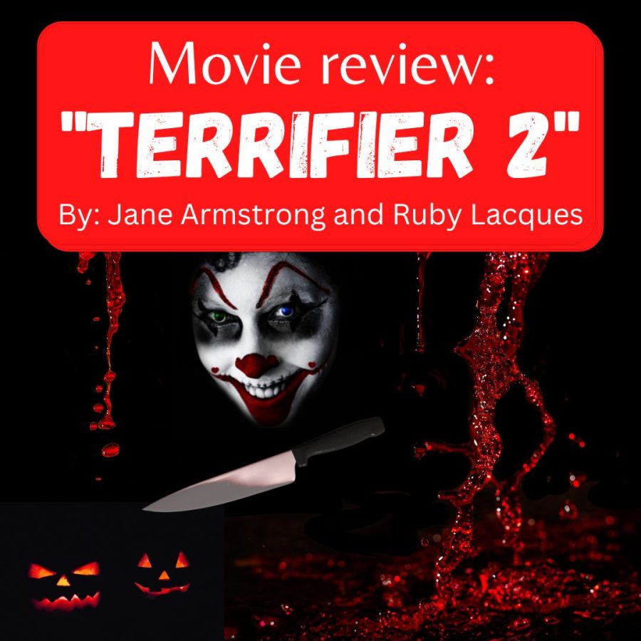 The+2022+film+Terrifier+2+is+the+third+installment+of+the+Terrifier+franchise+and+follows+the+story+of+Art+the+clown+as+he+attacks+the+people+of+Miles+County.+The+film+was+directed+by+Damien+Leone+and+was+made+six+years+after+the+second+installment%2C+Terrifier%2C+and+nine+years+after+the+first+installment%2C+All+Hallows+Eve.+Graphic+by%3A+Jane+Armstrong