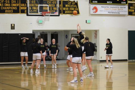 VHS ASB teacher and varsity girls basketball coach Ann Larson said, [My goals for the team are] to continue to improve, to obviously win as many games as we can and get into the playoffs. But mostly…to have a good successful year with these kids. They have been really fun. Photo by: Ella Montano