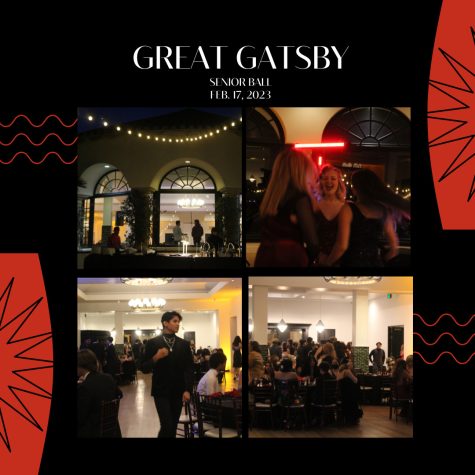 This years Senior Ball was themed after The Great Gatsby, a novel set in the 1920s written by F. Scott Fitzgerald. ASB President Mateo Navarro 23 said, “I think [Senior Ball] is really fun. I love seeing all these people with all their couples. Im seeing people Ive never seen before, like these people are seniors? I think its really well put together. Graphic by: Isabel Andrade
