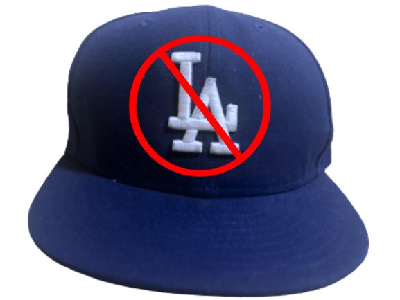 LA Dodgers hats can no longer be worn at VHS. Graphic by: Sawyer Cameron

