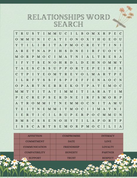 Relationships word search