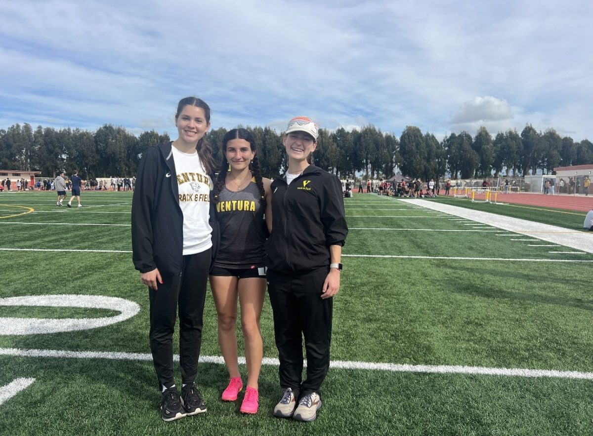 Pictured left to right are Claire Ramos 24, Amanda Lubbos 25 and Juliette Nasarenko 24 after the Jerry Harwood Memorial invite. Photo by: Sierra Meyers
