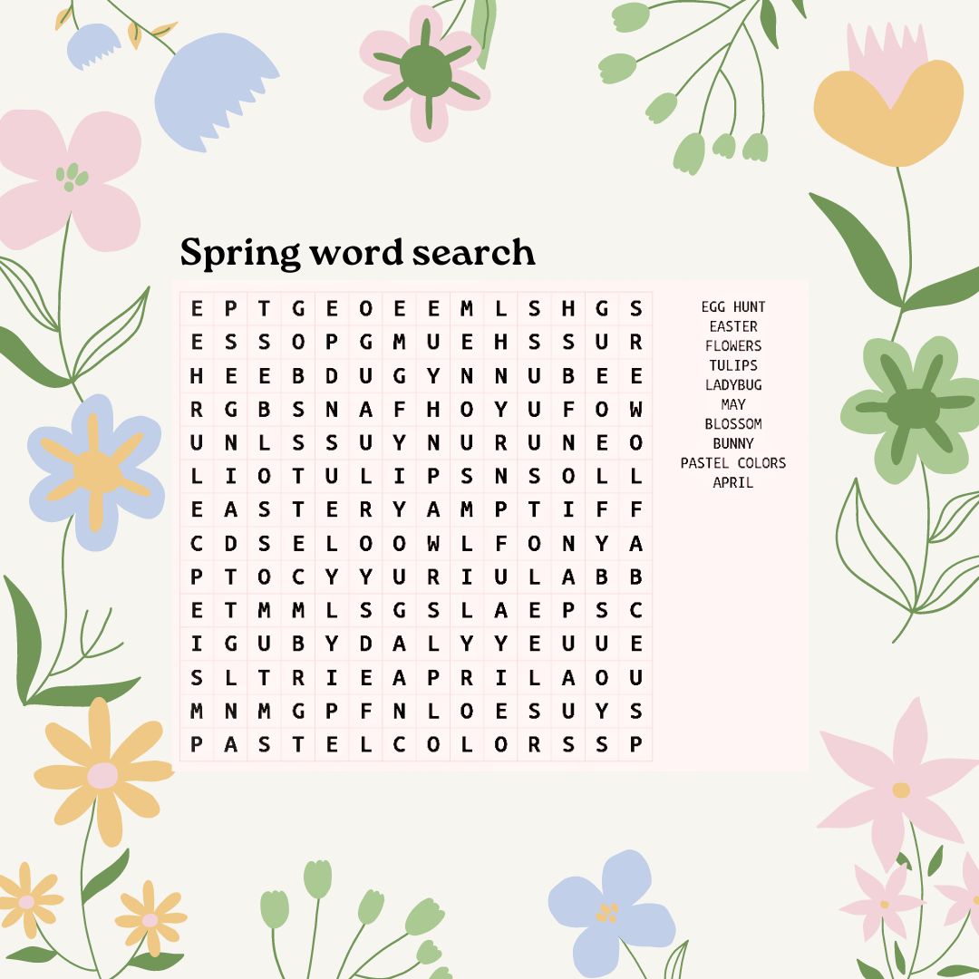 Spring+word+search