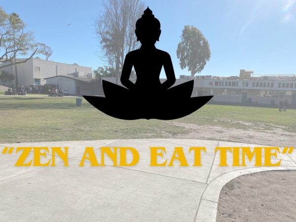 Principal Marissa Rodriguez will officially outlaw talking during nutrition and lunch breaks, opting for a zen and eat time. Graphic by: Jay Walker and Doublegulpcup