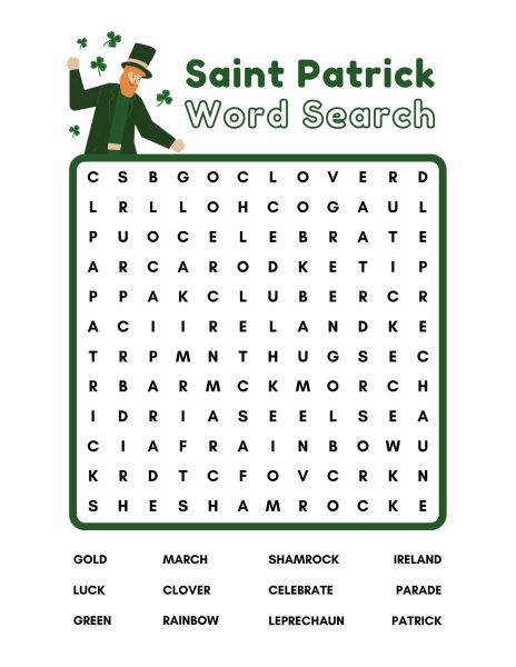 St. Patricks Day word search