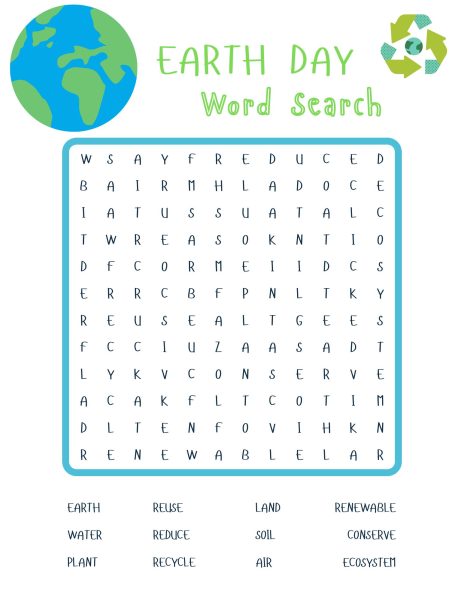 Earth Day word search