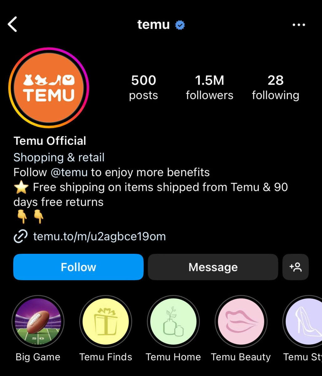 Temu+advertises+their+free+shipping+and+90+day+free+return+policies.+Screenshot+from%3A+%40temu+on+Instagram%0A