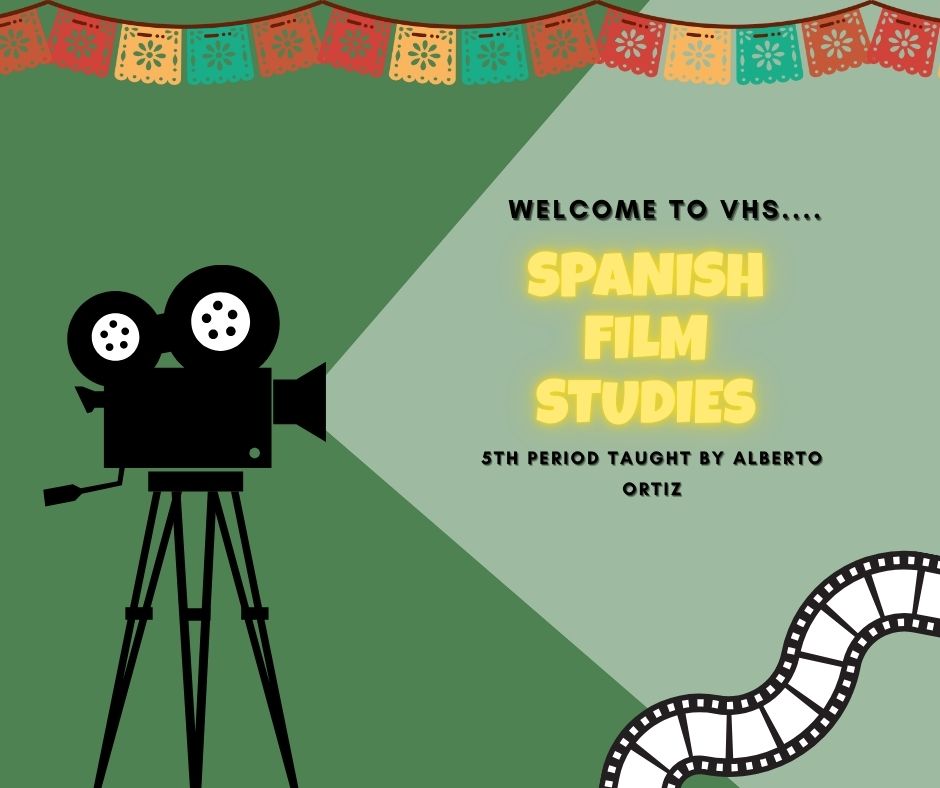 This is the first year of Spanish film studies taught by Alberto Ortiz.  Graphic by: Teddy Todd-Maldonado.