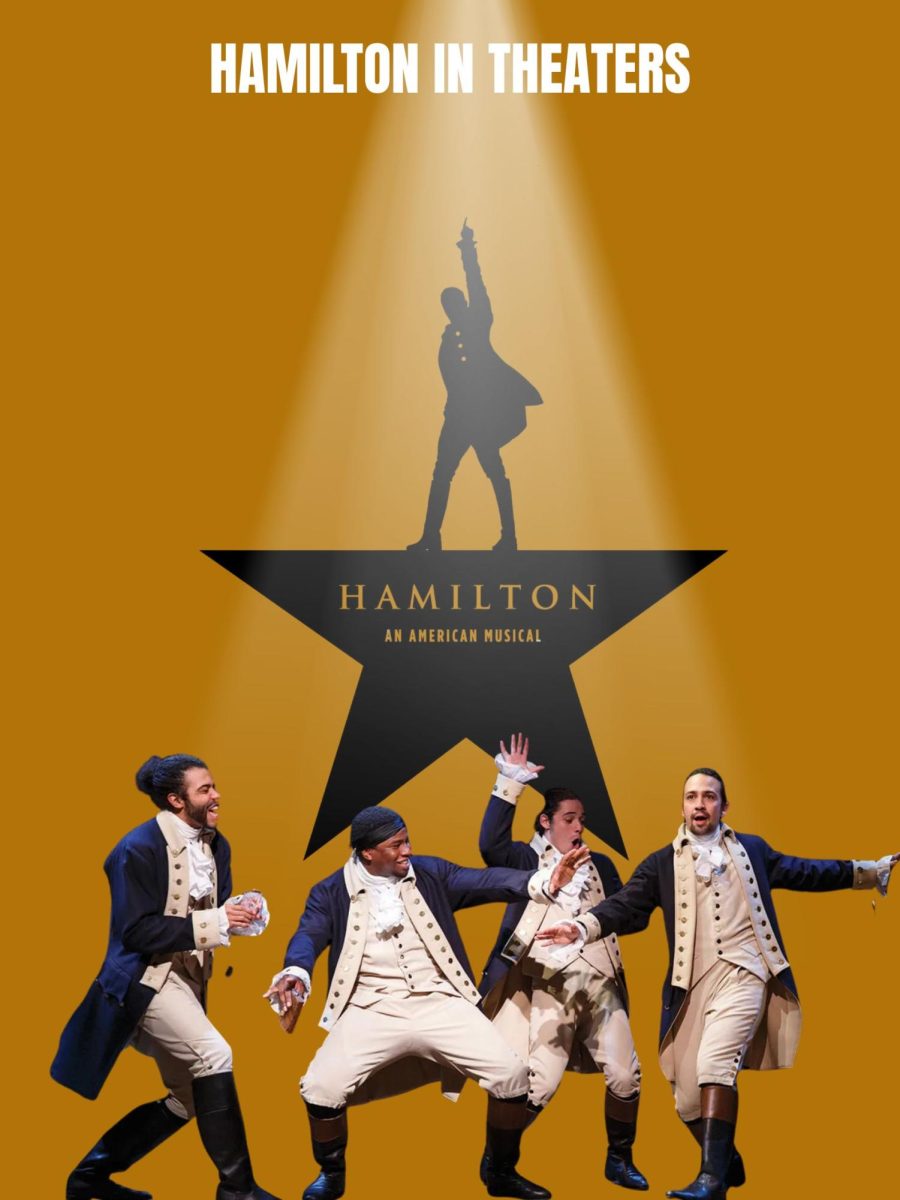 Hamilton screens in theaters. for the plays 10th anniversary. Graphic by: Natalie Di Silvestri