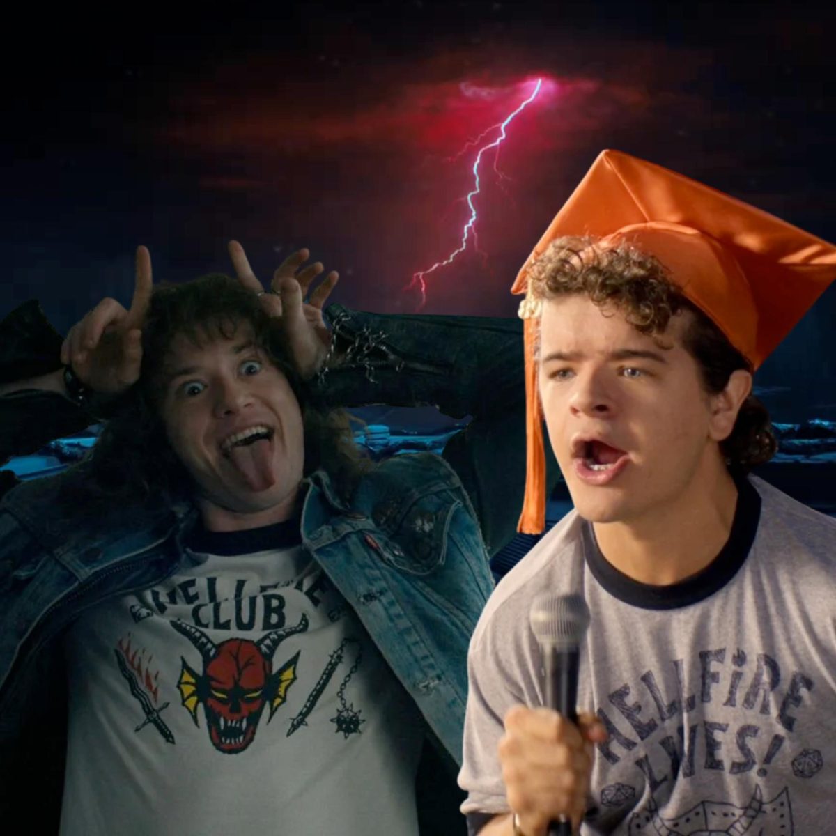 At the end of the show Dustin paid homage to Eddie in his graduation speech. Graphic by: Henry Mattesich
