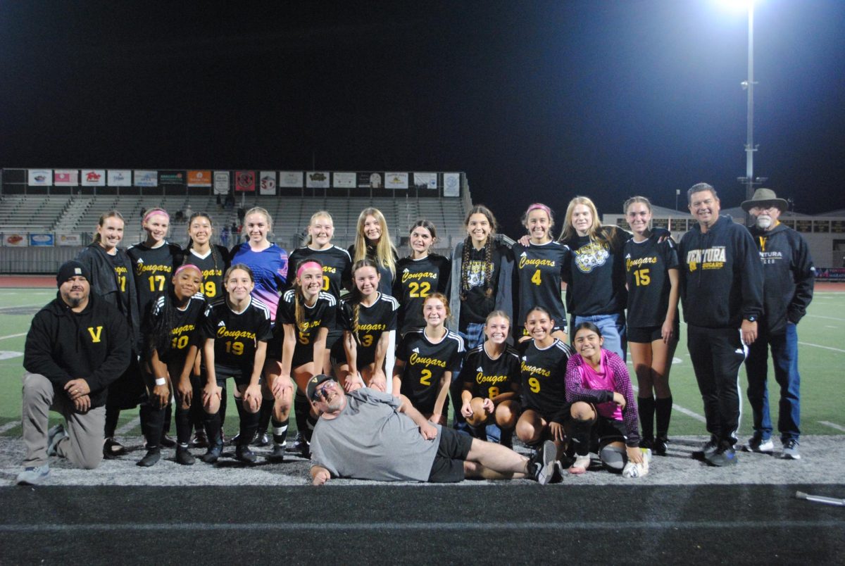 The Ventura girls’ varsity soccer team as of Feb. 10 are placed fourth in Channel League, with six wins, four ties and four losses. Photo by: Marlie West

